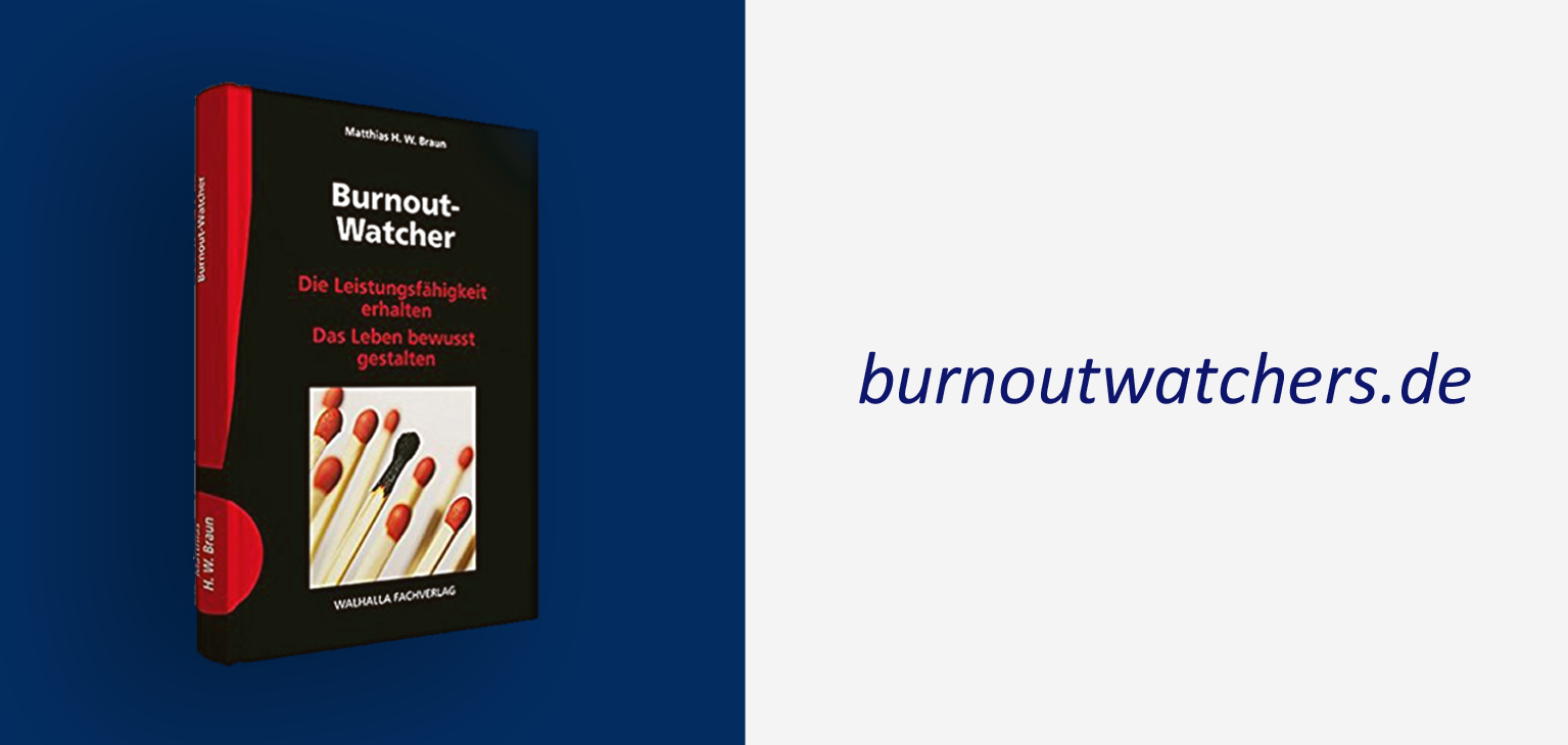 Burnoutwatchers® mit Buchcover Burnout-Watcher
